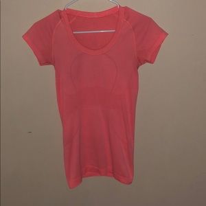 Peach lululemon shirt